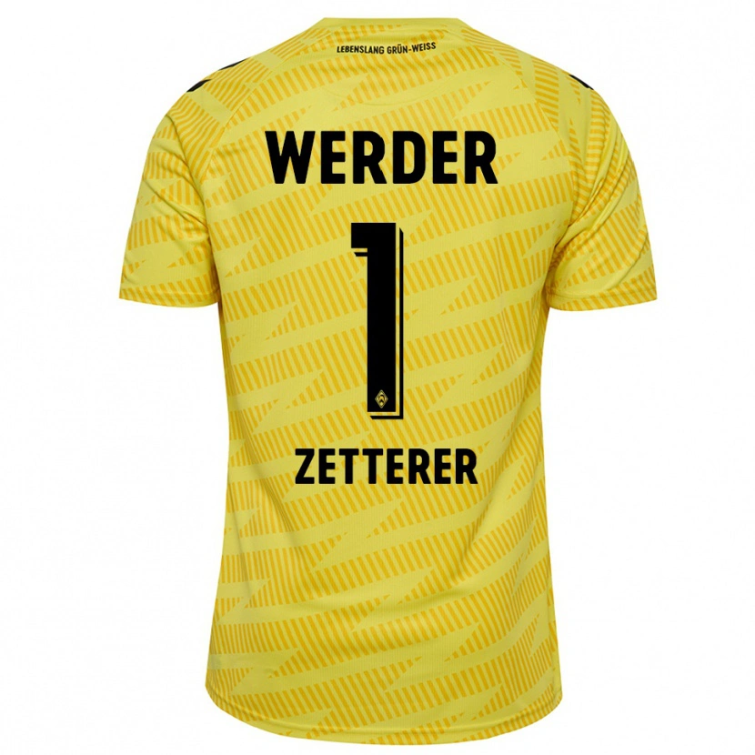 Danxen Uomo Michael Zetterer #1 Maglia Gara Portiere Giallo Nero 2025/26 Maglietta