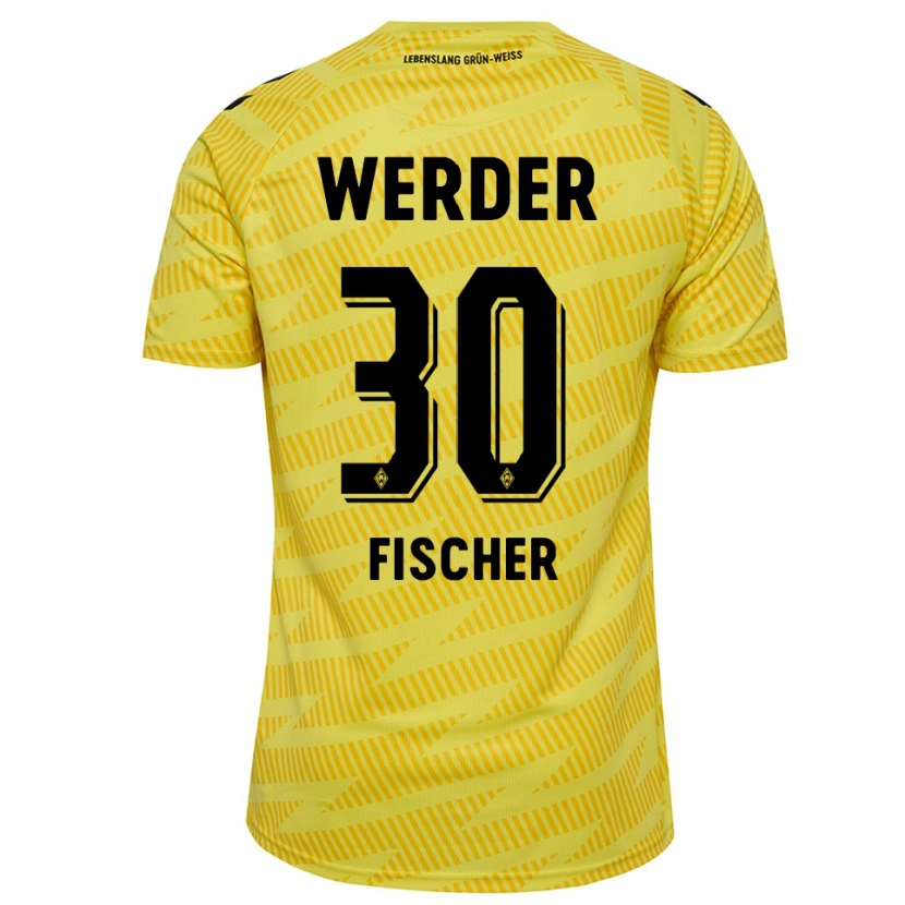 Danxen Uomo Vanessa Fischer #30 Maglia Gara Portiere Giallo Nero 2025/26 Maglietta