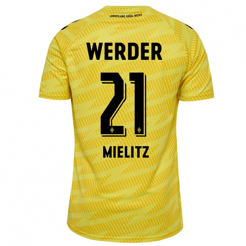 Danxen Uomo Sebastian Mielitz #21 Maglia Gara Portiere Giallo Nero 2025/26 Maglietta