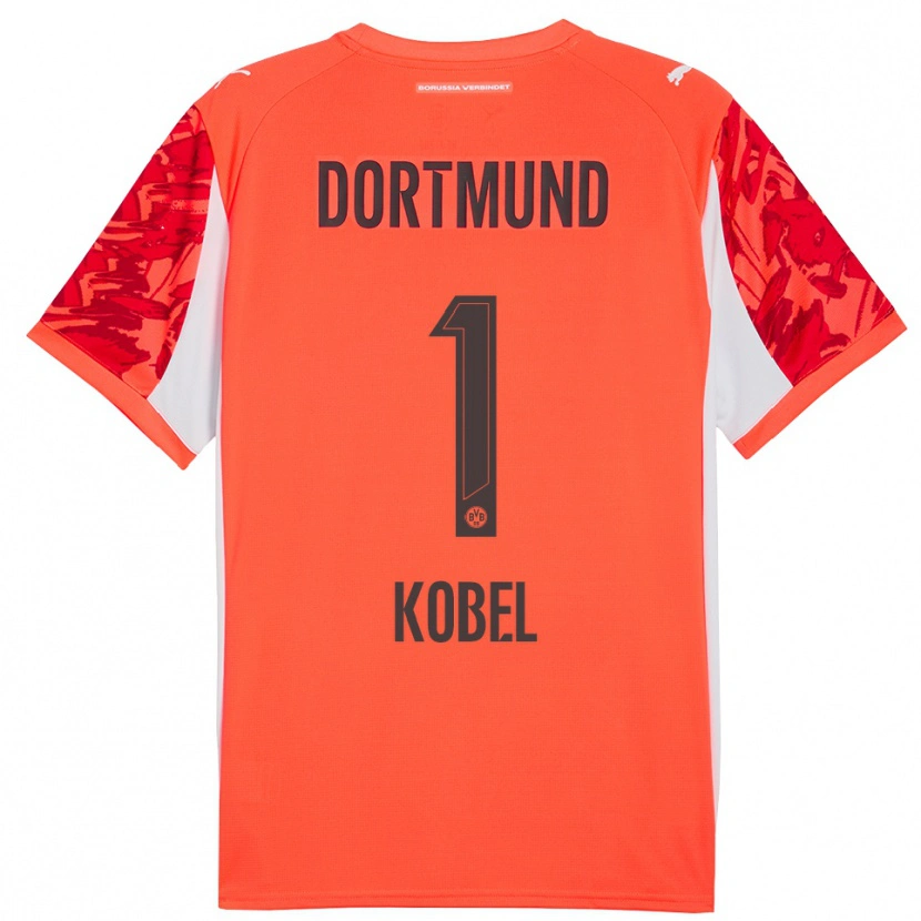Danxen Uomo Gregor Kobel #1 Maglia Gara Portiere Rosso Arancione 2025/26 Maglietta