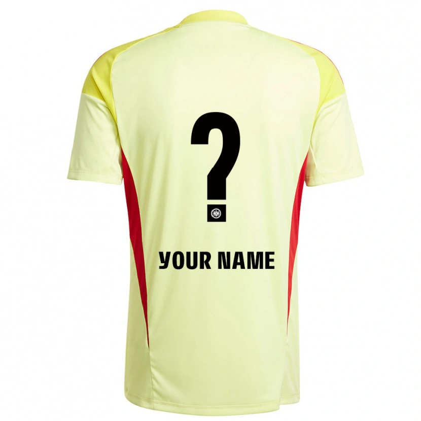 Danxen Uomo Eintracht Frankfurt Maglia Gara Portiere Giallo Chiaro Nero 2025/26 Maglietta