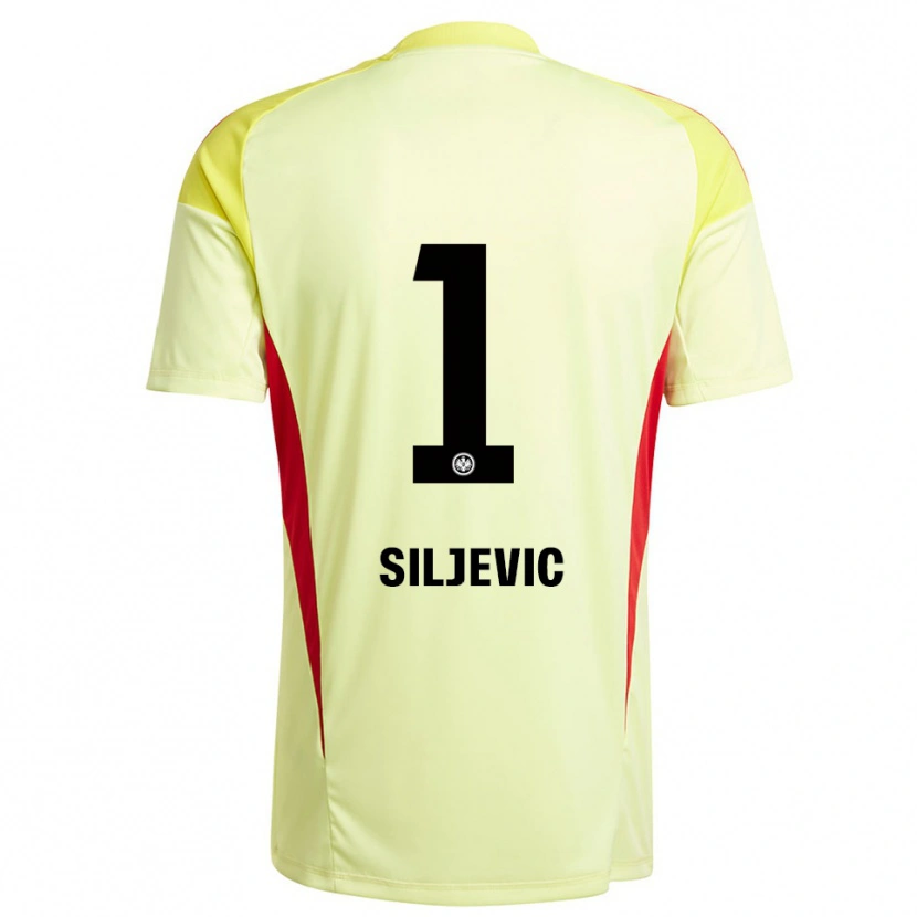 Danxen Uomo Amil Siljevic #1 Maglia Gara Portiere Giallo Chiaro Nero 2025/26 Maglietta