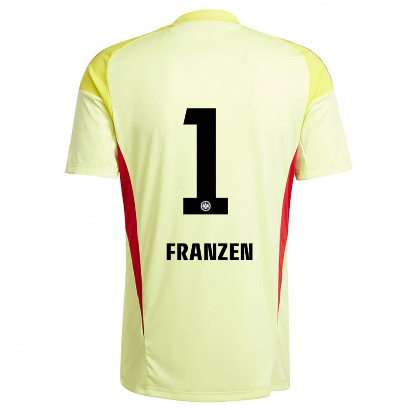 Danxen Uomo Marlon Franzen #1 Maglia Gara Portiere Giallo Chiaro Nero 2025/26 Maglietta