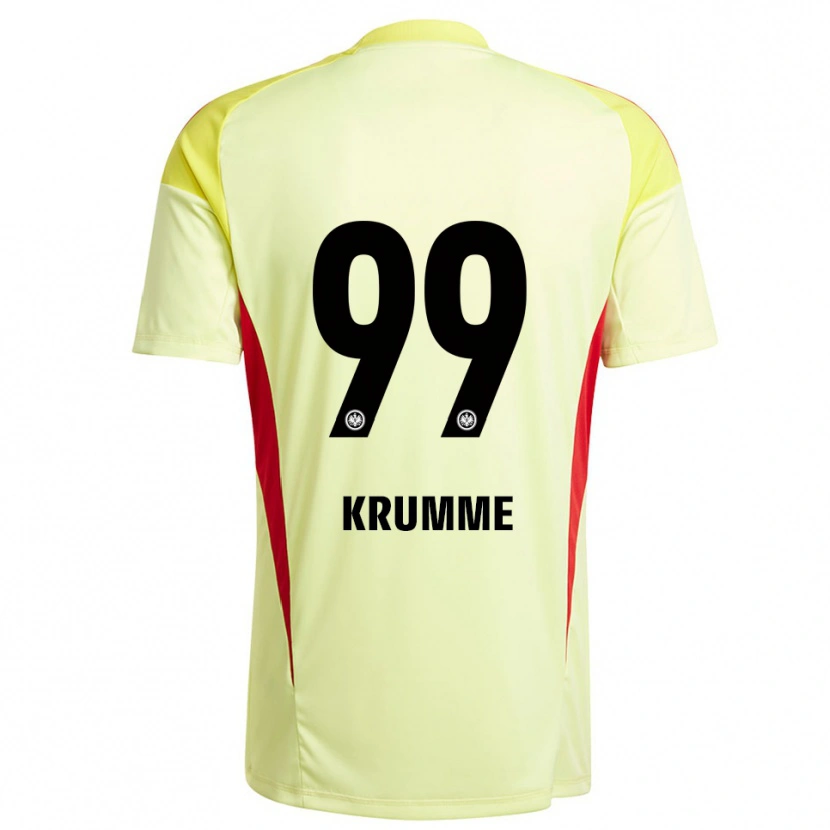 Danxen Uomo Janne Krumme #99 Maglia Gara Portiere Giallo Chiaro Nero 2025/26 Maglietta