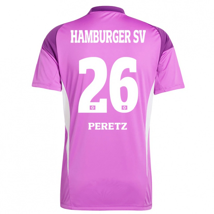 Danxen Uomo Daniel Peretz #26 Maglia Gara Portiere Lilla Bianco Viola 2025/26 Maglietta