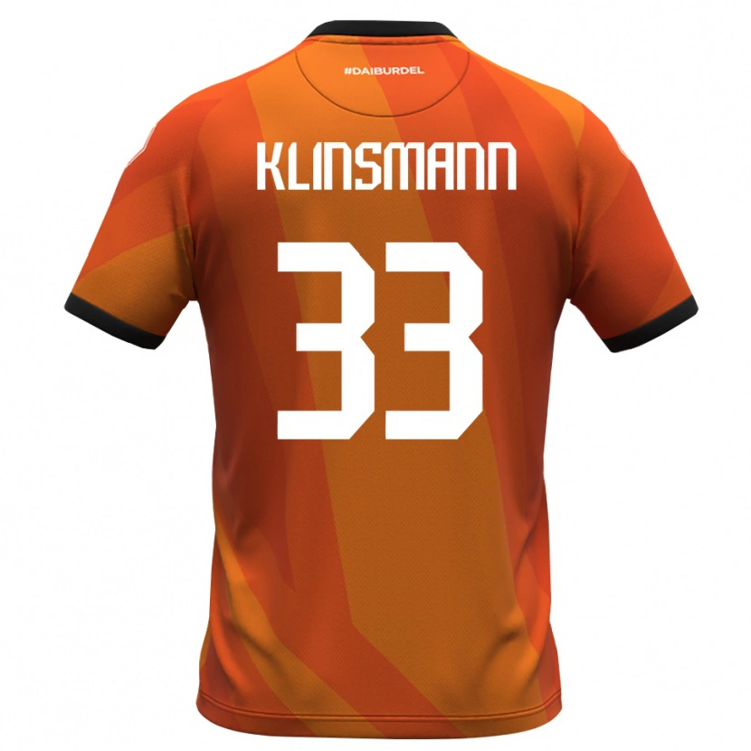 Danxen Uomo Jonathan Klinsmann #33 Maglia Gara Portiere Corallo Bianco Nero 2025/26 Maglietta