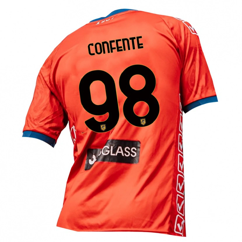 Danxen Uomo Alessandro Confente #98 Maglia Gara Portiere Arancio Rosso 2025/26 Maglietta