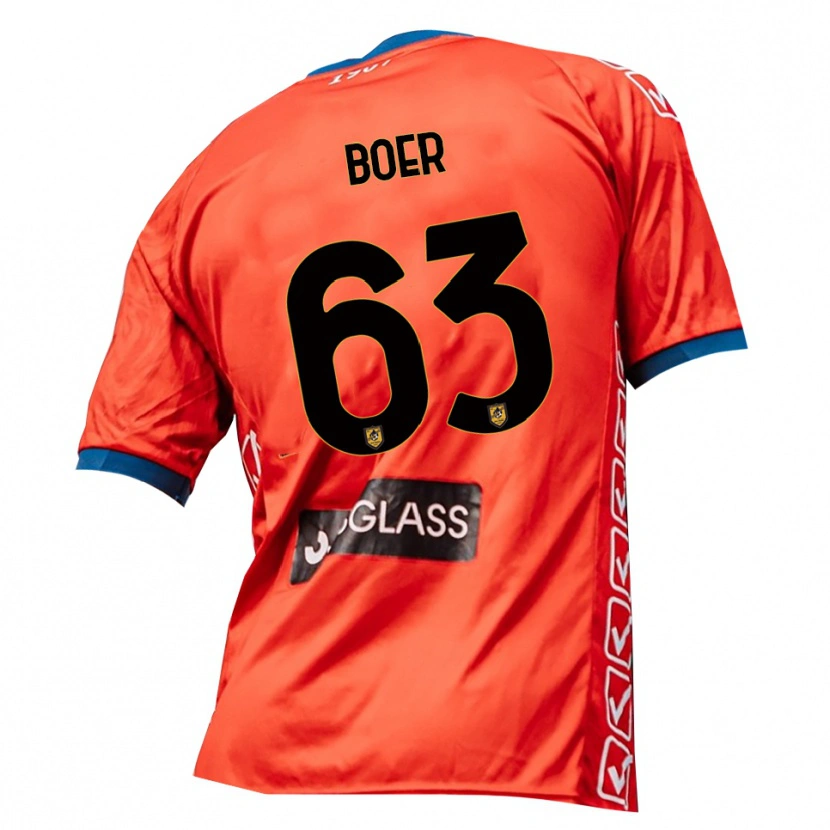 Danxen Uomo Pietro Boer #63 Maglia Gara Portiere Arancio Rosso 2025/26 Maglietta