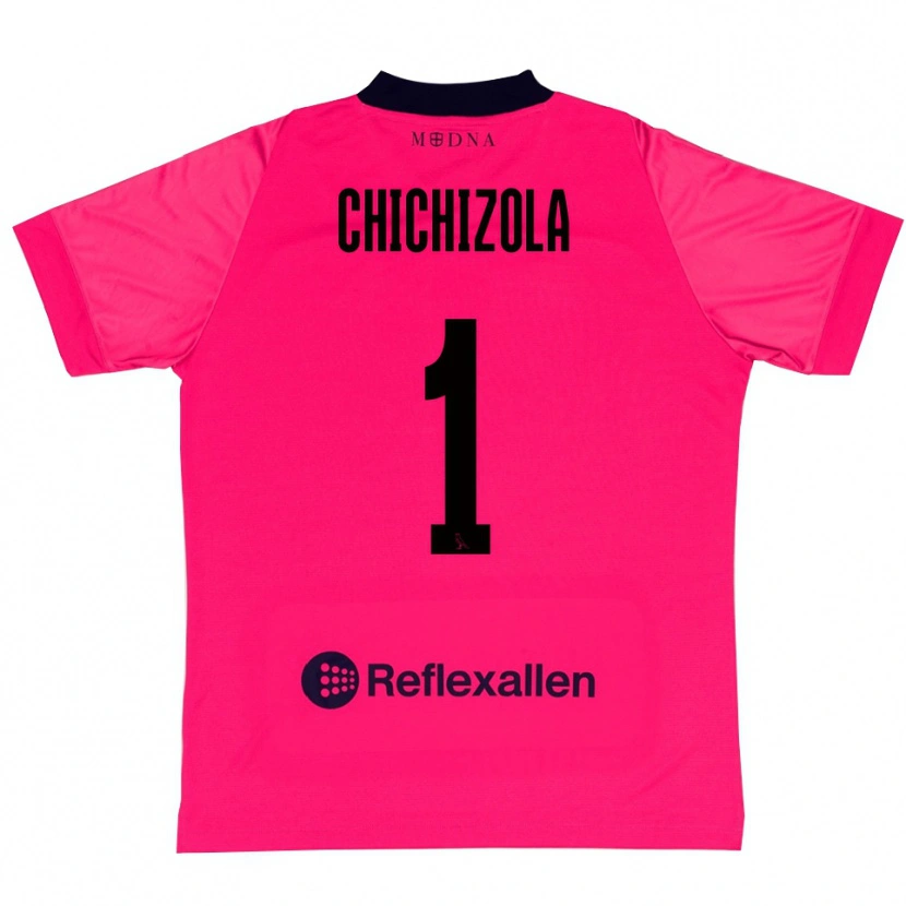 Danxen Uomo Leandro Chichizola #1 Maglia Gara Portiere Rosa Intenso Nero 2025/26 Maglietta