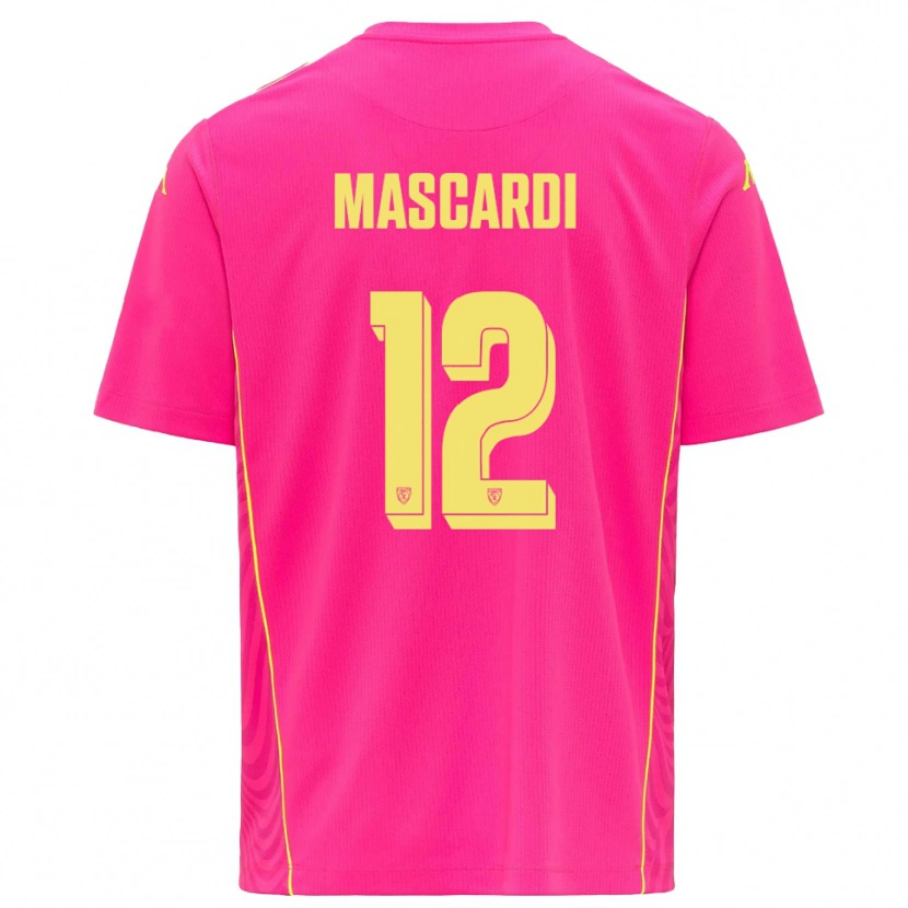 Danxen Uomo Diego Mascardi #12 Maglia Gara Portiere Rosa Intenso Giallo 2025/26 Maglietta