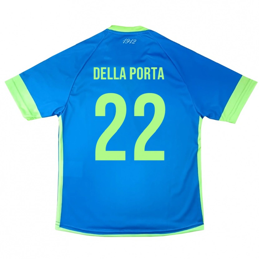 Danxen Uomo Simone Della Porta #22 Maglia Gara Portiere Verde Blu Giallo 2025/26 Maglietta