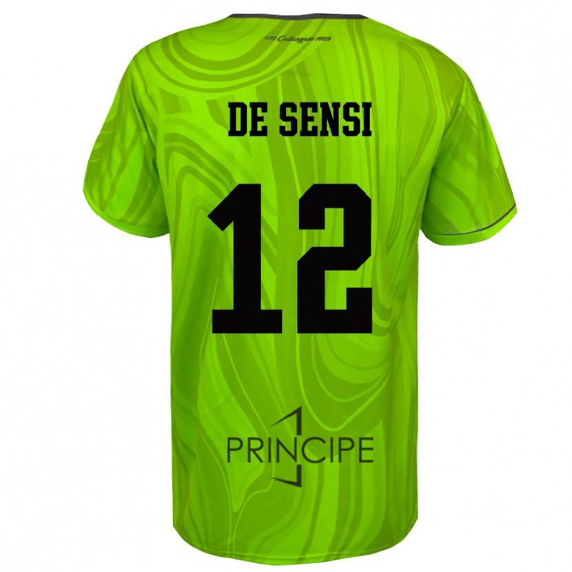 Danxen Uomo Giuseppe De Sensi #12 Maglia Gara Portiere Verde Giallo Nero 2025/26 Maglietta