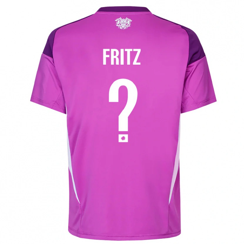 Danxen Uomo Gustav Fritz #0 Maglia Gara Portiere Bianco Lilla Viola 2025/26 Maglietta