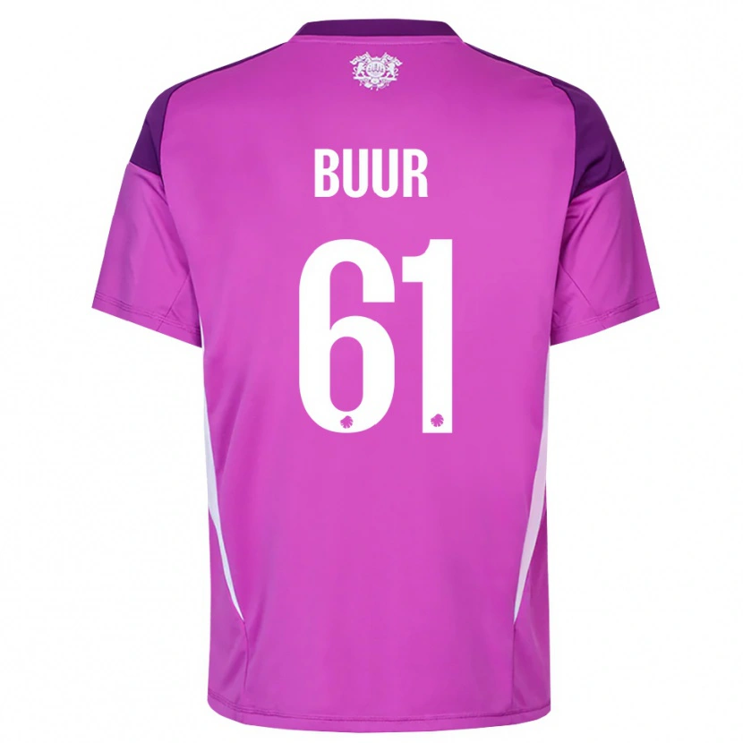 Danxen Uomo Oscar Buur #61 Maglia Gara Portiere Bianco Lilla Viola 2025/26 Maglietta