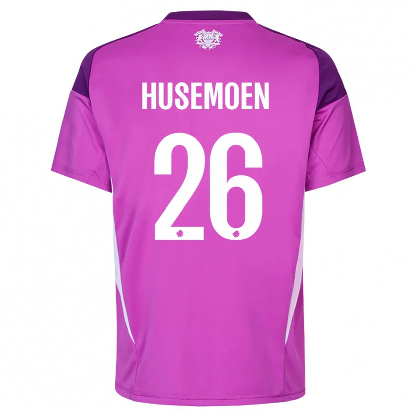 Danxen Uomo Astrid Husemoen #26 Maglia Gara Portiere Bianco Lilla Viola 2025/26 Maglietta