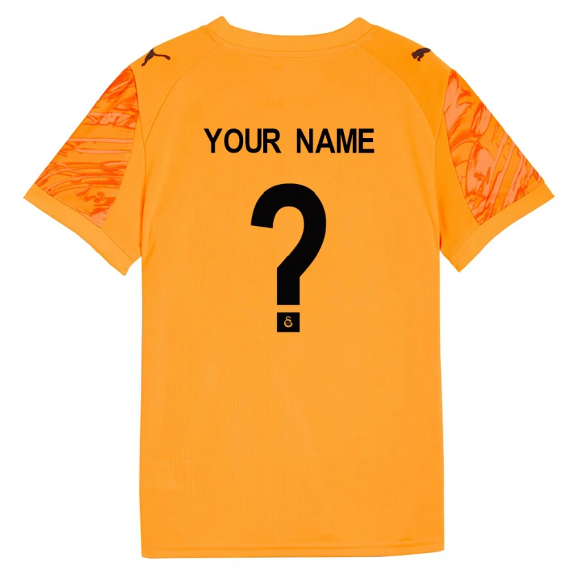 Danxen Uomo Galatasaray SK Maglia Gara Portiere Arancio Scuro Nero 2025/26 Maglietta