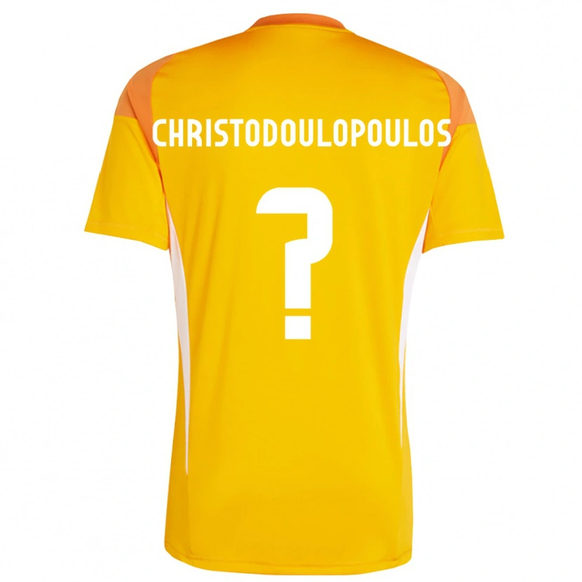 Danxen Uomo Giannis Christodoulopoulos #0 Maglia Gara Portiere Arancio Bianco 2025/26 Maglietta