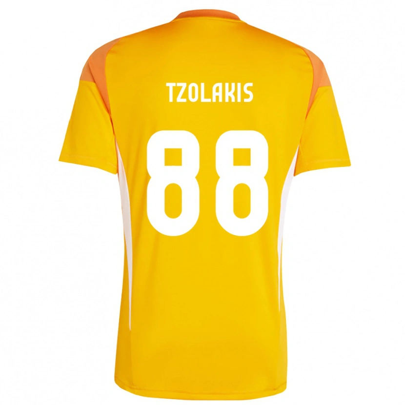 Danxen Uomo Konstantinos Tzolakis #88 Maglia Gara Portiere Arancio Bianco 2025/26 Maglietta
