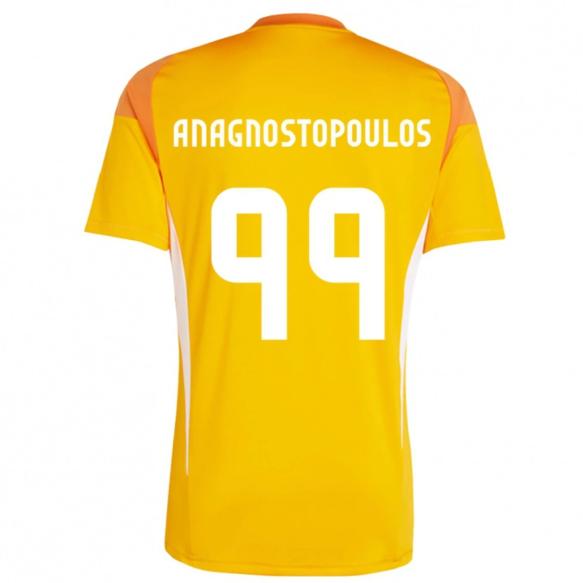 Danxen Uomo Alexandros Anagnostopoulos #99 Maglia Gara Portiere Arancio Bianco 2025/26 Maglietta
