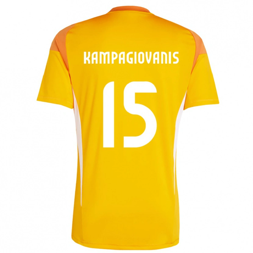 Danxen Uomo Anastasios Kampagiovanis #15 Maglia Gara Portiere Arancio Bianco 2025/26 Maglietta