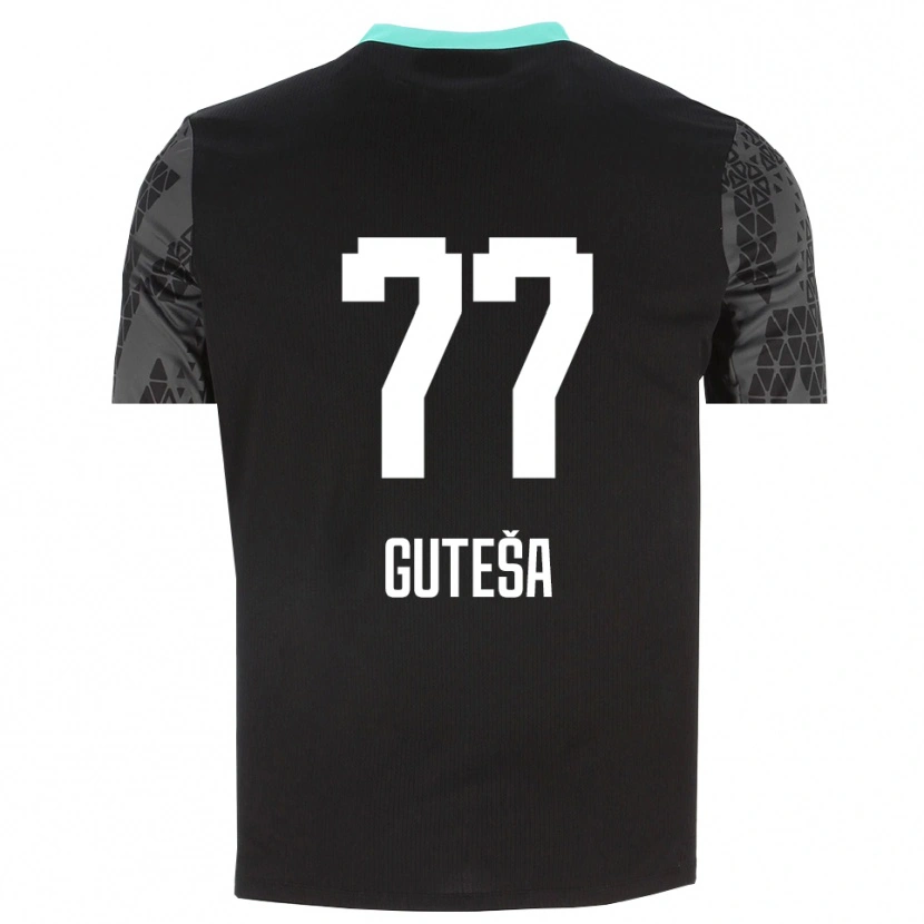 Danxen Uomo Ivan Guteša #77 Maglia Gara Portiere Grigio Scuro Nero 2025/26 Maglietta