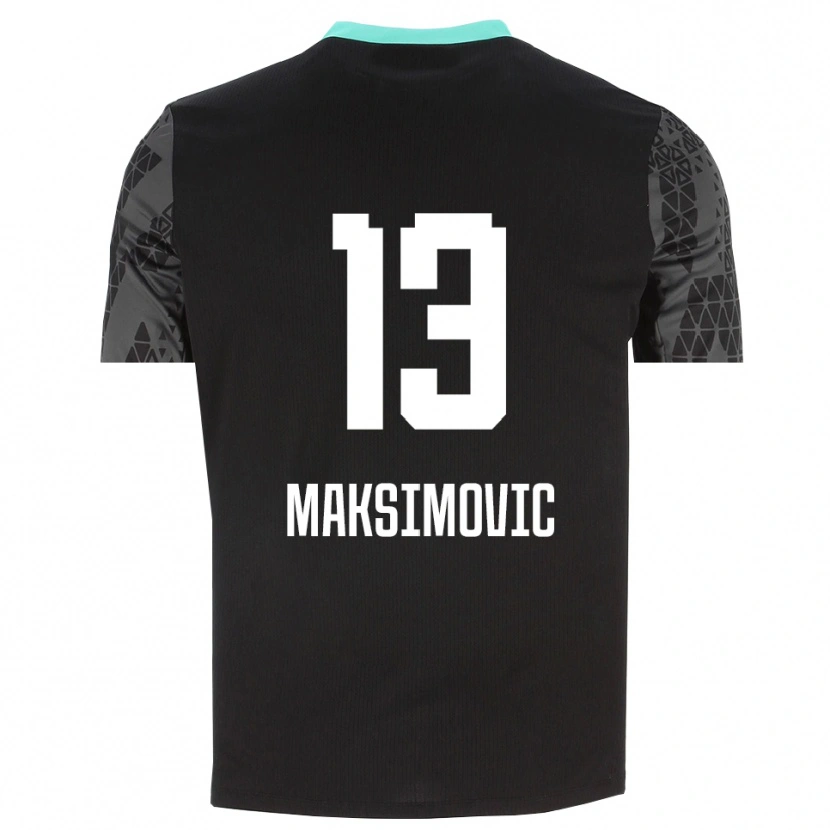 Danxen Uomo Filip Maksimovic #13 Maglia Gara Portiere Grigio Scuro Nero 2025/26 Maglietta