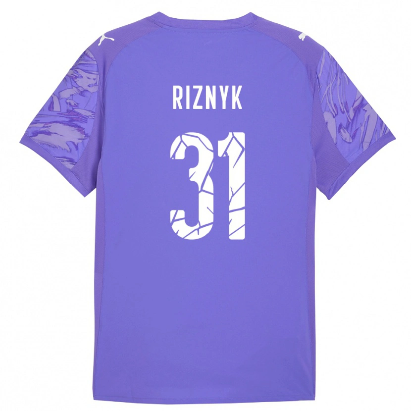Danxen Uomo Dmytro Riznyk #31 Maglia Gara Portiere Lilla Viola 2025/26 Maglietta