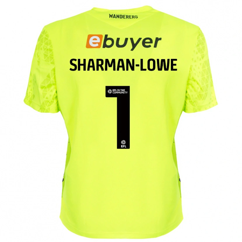 Danxen Uomo Teddy Sharman-Lowe #1 Maglia Gara Portiere Verde Fluorescente 2025/26 Maglietta