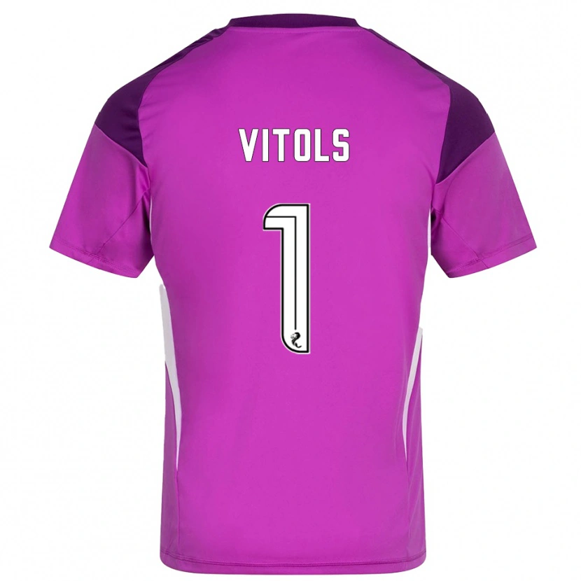 Danxen Uomo Rodrigo Vitols #1 Maglia Gara Portiere Magenta Viola 2025/26 Maglietta