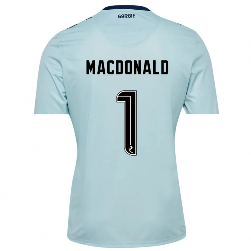 Danxen Uomo Jamie MacDonald #1 Maglia Gara Portiere Azzurro Nero 2025/26 Maglietta