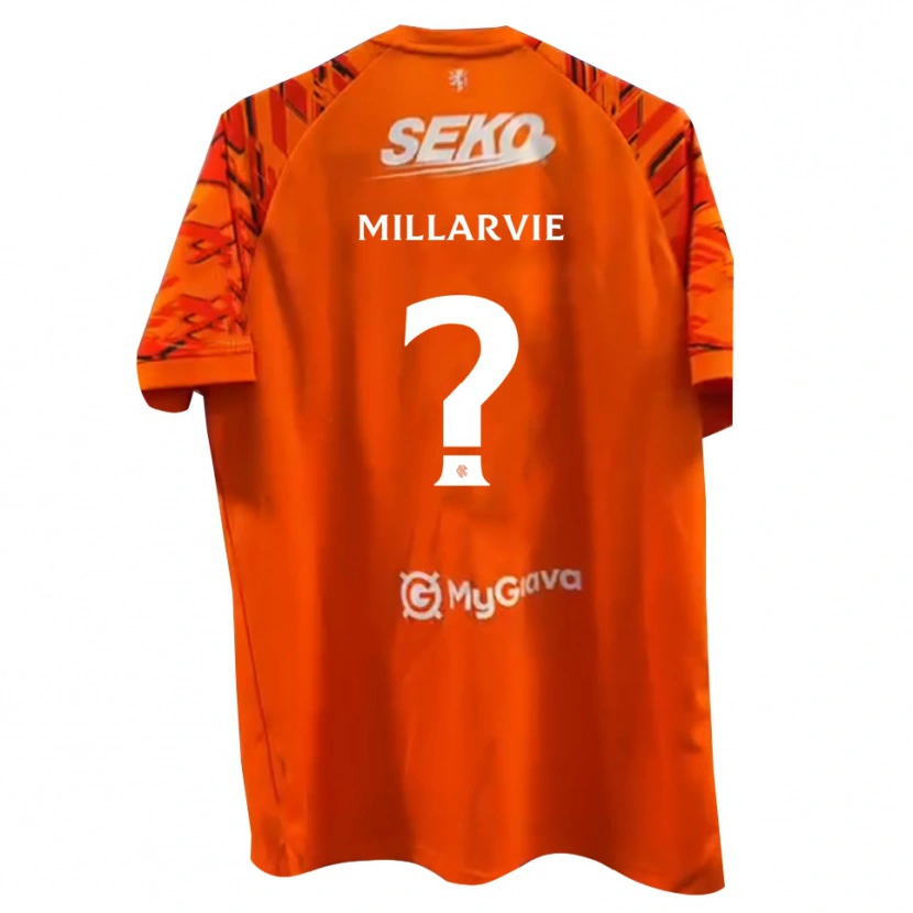 Danxen Uomo Jaden Millarvie #0 Maglia Gara Portiere Bianco Arancione 2025/26 Maglietta