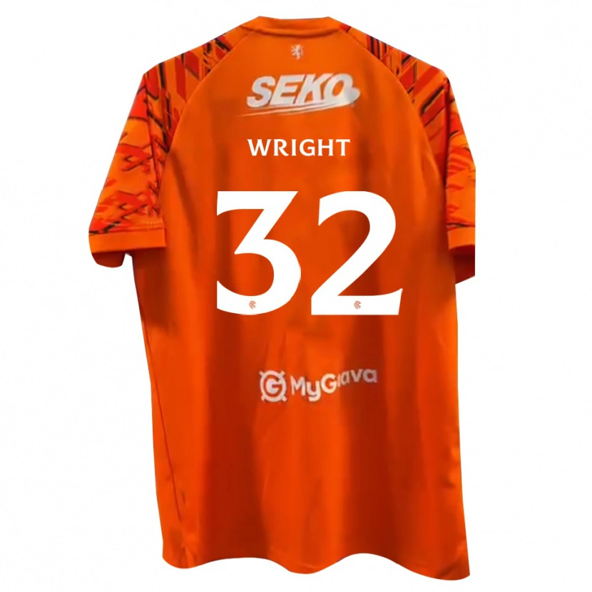 Danxen Uomo Kieran Wright #32 Maglia Gara Portiere Bianco Arancione 2025/26 Maglietta