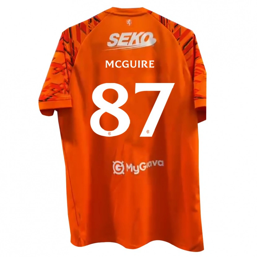 Danxen Uomo Rydnn McGuire #87 Maglia Gara Portiere Bianco Arancione 2025/26 Maglietta