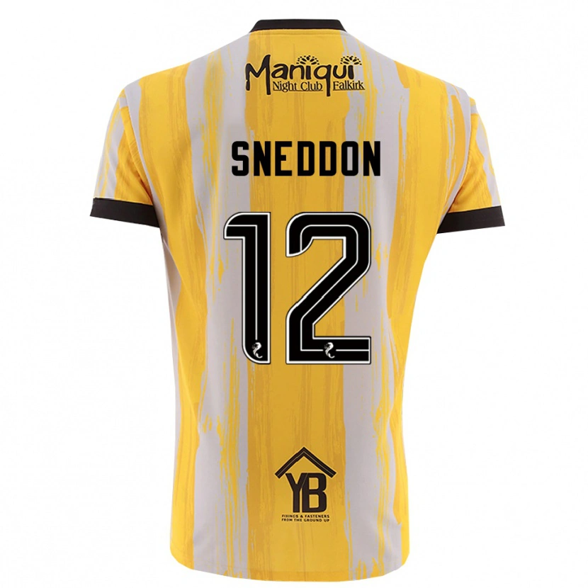 Danxen Uomo Jamie Sneddon #12 Maglia Gara Portiere Nero Giallo 2025/26 Maglietta