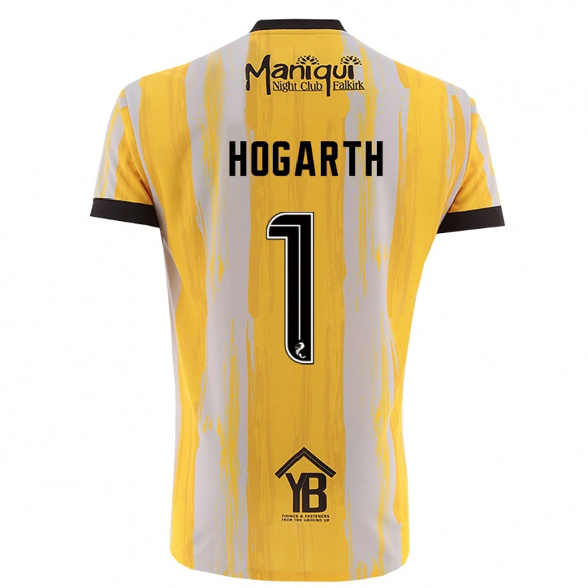 Danxen Uomo Nicky Hogarth #1 Maglia Gara Portiere Nero Giallo 2025/26 Maglietta