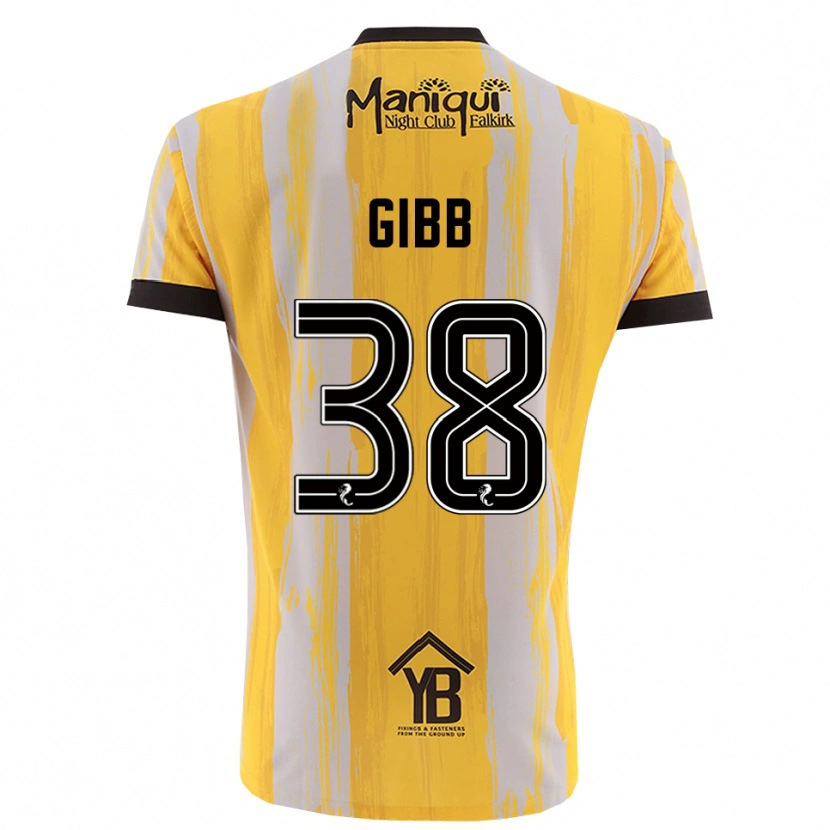 Danxen Uomo Thomas Gibb #38 Maglia Gara Portiere Nero Giallo 2025/26 Maglietta