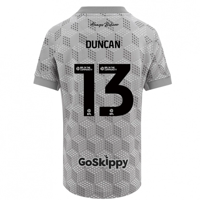 Danxen Uomo Joe Duncan #13 Maglia Gara Portiere Grigio Nero 2025/26 Maglietta