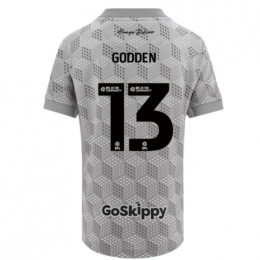 Danxen Uomo Freddie Godden #13 Maglia Gara Portiere Grigio Nero 2025/26 Maglietta