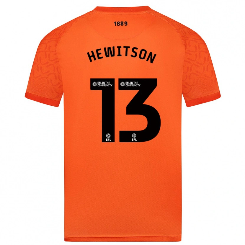 Danxen Uomo Coby Hewitson #13 Maglia Gara Portiere Nero Arancio 2025/26 Maglietta