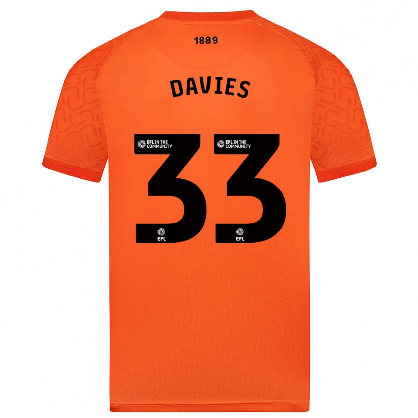 Danxen Uomo Bethan Davies #33 Maglia Gara Portiere Nero Arancio 2025/26 Maglietta