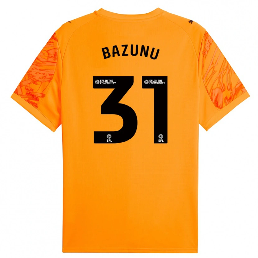Danxen Uomo Gavin Bazunu #31 Maglia Gara Portiere Nero Arancio 2025/26 Maglietta