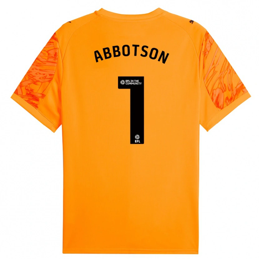 Danxen Uomo Oscar Abbotson #1 Maglia Gara Portiere Nero Arancio 2025/26 Maglietta