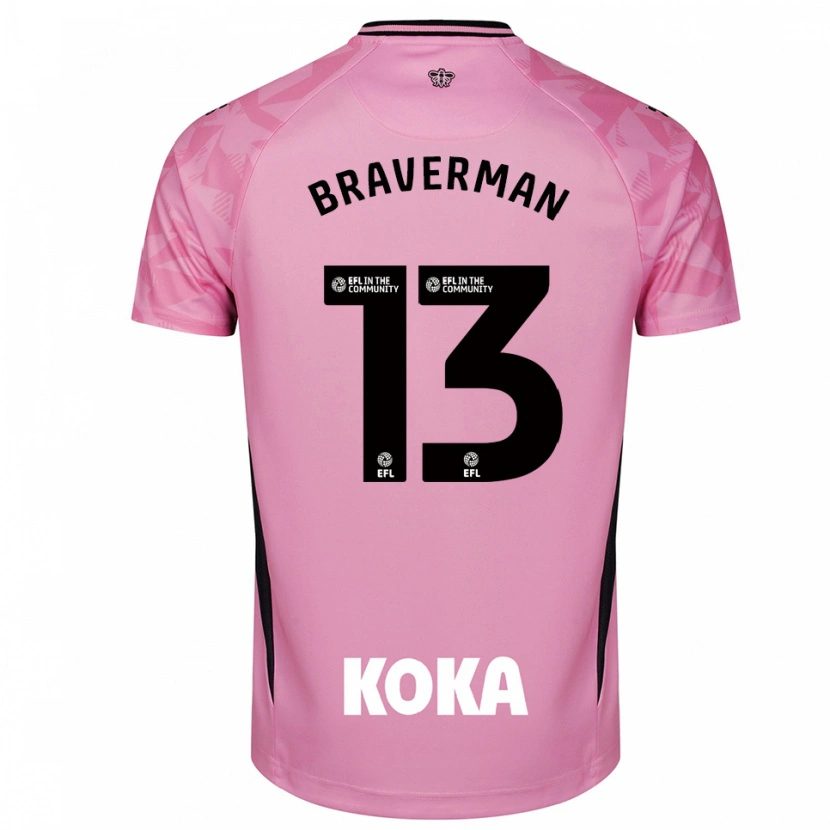 Danxen Uomo Zack Braverman #13 Maglia Gara Portiere Nero Rosa Chiaro 2025/26 Maglietta