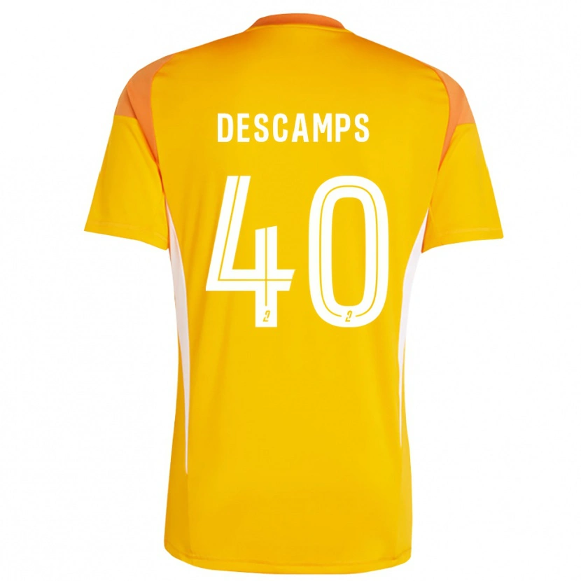 Danxen Uomo Rémy Descamps #40 Maglia Gara Portiere Rosso Arancio 2025/26 Maglietta