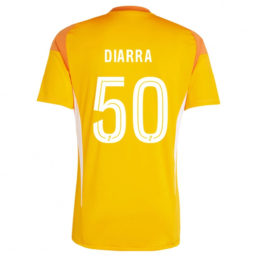 Danxen Uomo Lassine Diarra #50 Maglia Gara Portiere Rosso Arancio 2025/26 Maglietta