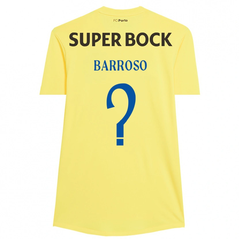 Danxen Uomo Francisco Barroso #0 Maglia Gara Portiere Giallo Chiaro Nero 2025/26 Maglietta