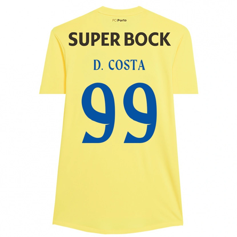 Danxen Uomo Diogo Costa #99 Maglia Gara Portiere Giallo Chiaro Nero 2025/26 Maglietta