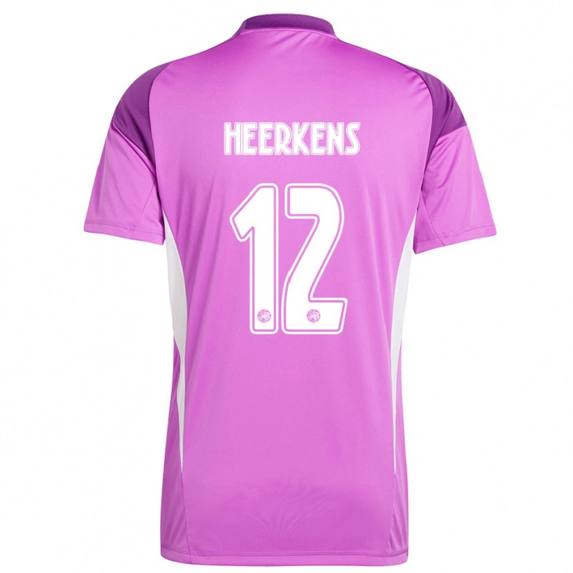 Danxen Uomo Joeri Heerkens #12 Maglia Gara Portiere Viola Chiaro Bianco 2025/26 Maglietta