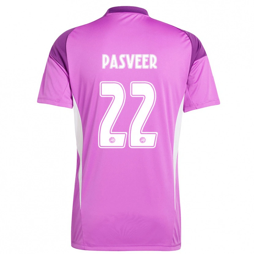 Danxen Uomo Remko Pasveer #22 Maglia Gara Portiere Viola Chiaro Bianco 2025/26 Maglietta