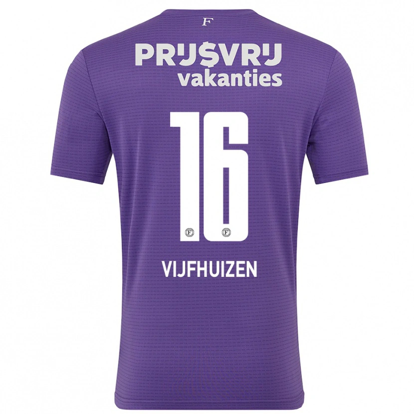 Danxen Uomo Beer Vijfhuizen #16 Maglia Gara Portiere Bianco Viola 2025/26 Maglietta